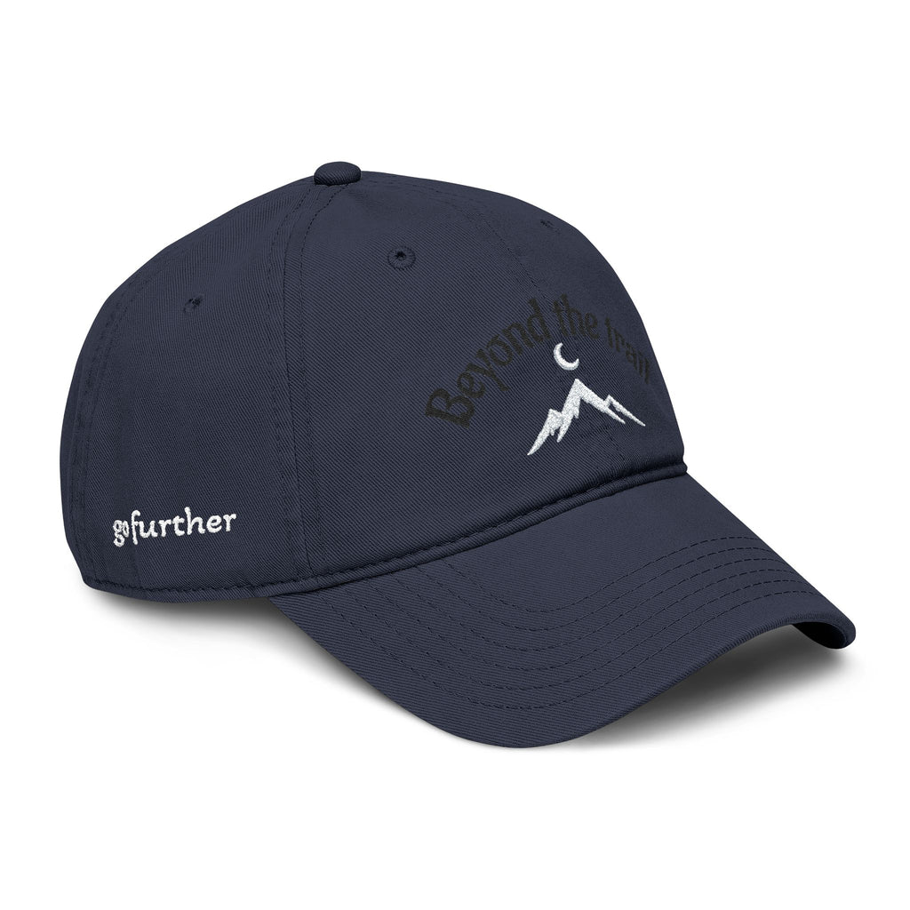 Beyond the Trail Washed Baseball Cap — Embroidered Mountain Adventure Hat