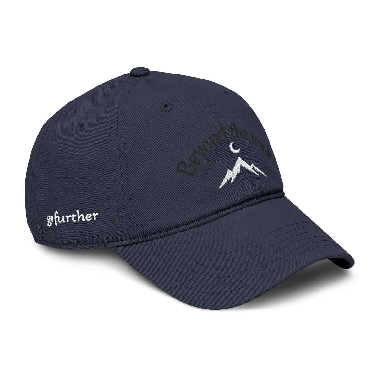 Beyond the Trail Washed Baseball Cap — Embroidered Mountain Adventure Hat