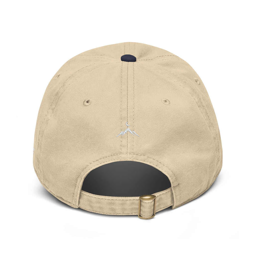 Beyond the Trail Washed Baseball Cap — Embroidered Mountain Adventure Hat