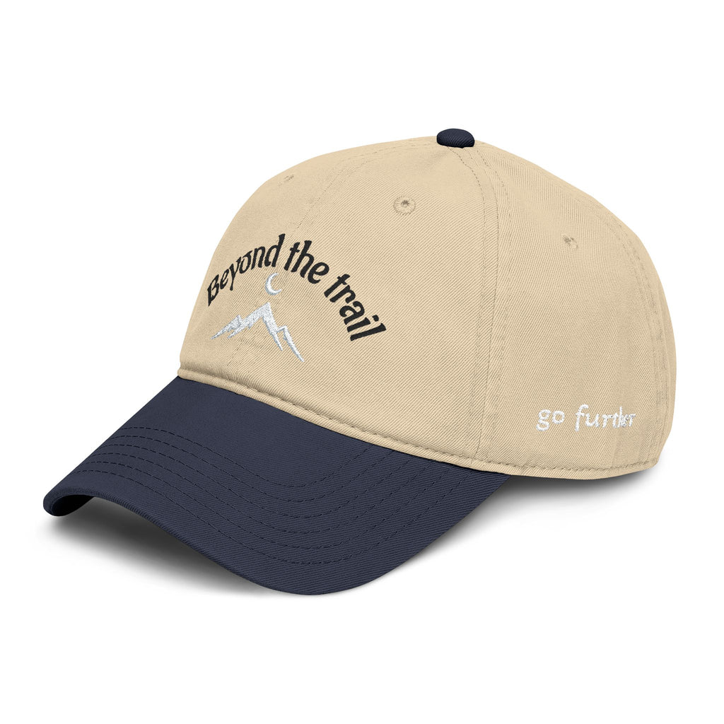 Beyond the Trail Washed Baseball Cap — Embroidered Mountain Adventure Hat